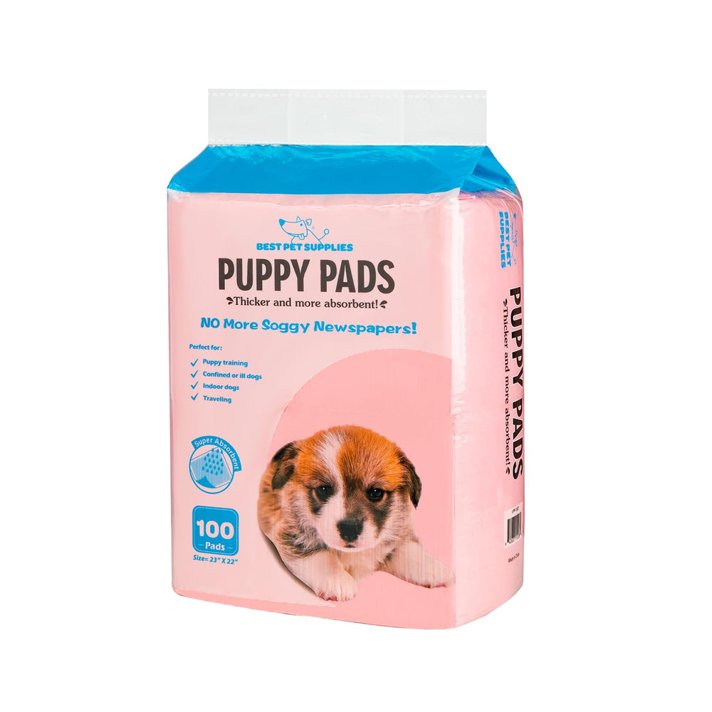 Best Pet Supplies emballage avant montrant 100 tapis rose et économie