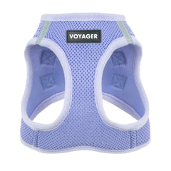 Best Pet Supplies harnais Voyager face avant lavande montrant coupe sécurisée