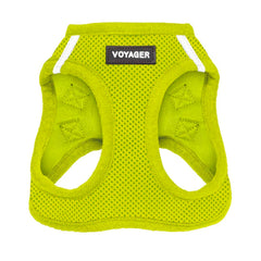Best Pet Supplies harnais Voyager face avant lime green montrant coupe gilet confortable