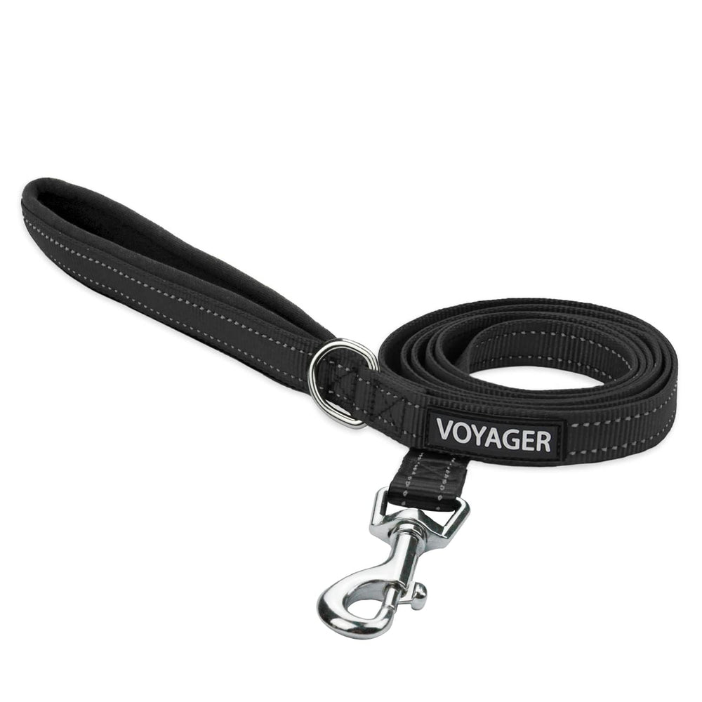 Best Pet Supplies laisse Voyager avant noir montrant longueur et design, confort accru