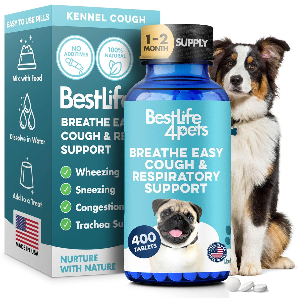 BestLife4Pets emballage avant montrant le produit et bénéfice soutien respiratoire