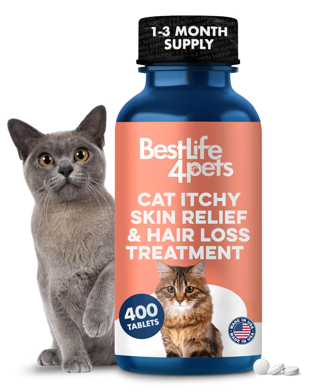 BestLife4Pets emballage avant montrant 400 comprimés et praticité
