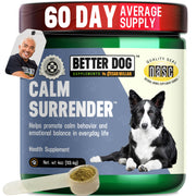Better Dog Calm Surrender emballage face montrant format 4 oz et usage pratique