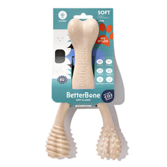 BetterBone emballage avant montrant le jouet végétal et la sécurité