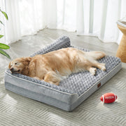 BFPETHOME lit orthopédique face montrant forme en L et bord rembourré pour soutien