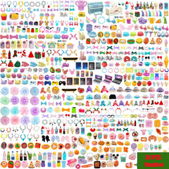 BGgefte lot d'accessoires variés montrant collier et chapeaux, personnalisation facile