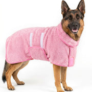 Bienbee peignoir face rose 2XL montrant coupe et couverture, garde le chien au sec
