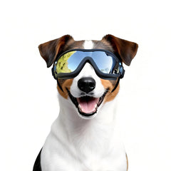 Billionchains packaging face avant montrant lunettes pour chien et protection