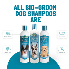 Bio-Groom shampooing appliqué sur chien pour pelage propre et facile à peigner