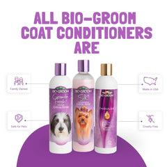 Bio-Groom en usage sur chien facilitant le brossage et douceur du pelage