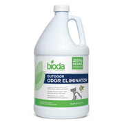 Bioda recharge d'1 gallon face avant montrant étiquette et volume pour usage extérieur