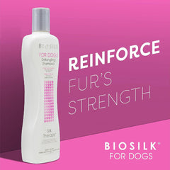 BioSilk for Dogs application sur chien long poil réduisant les nœuds rapidement