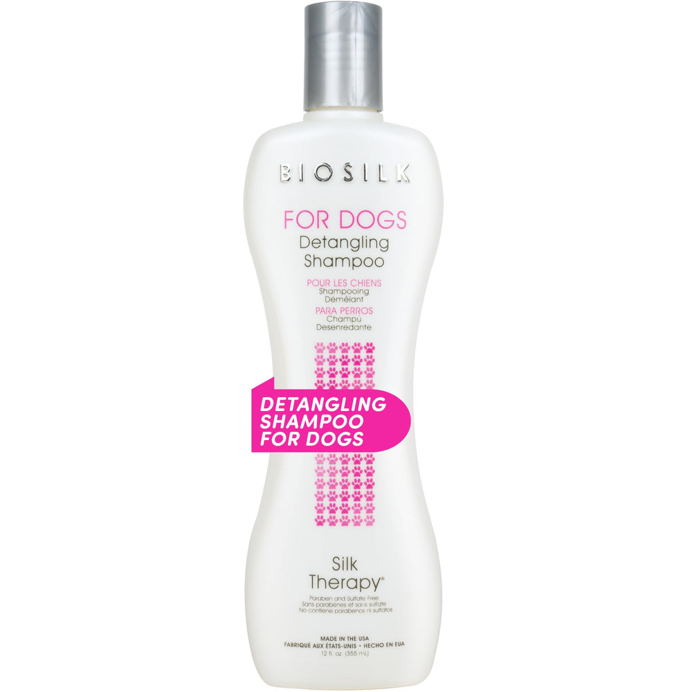 BioSilk for Dogs bouteille face montrant l’étiquette et le format pratique