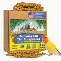 Birds LOVE emballage avant montrant lot 2 lb et origine USA bénéfice fraîcheur