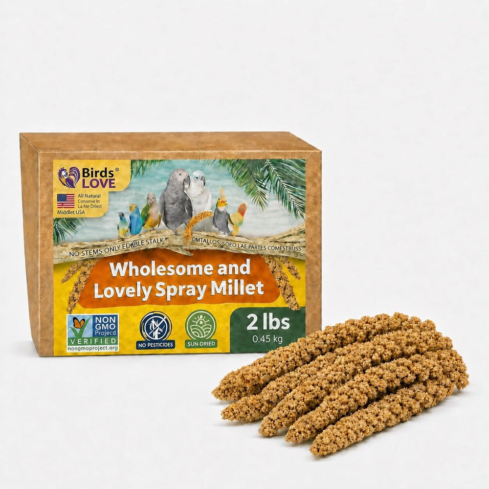 Birds LOVE paquet frontal montrant 2 lb, confiance d'achat