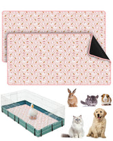 Bissap tapis face avant rose montrant taille et bordure, protège la cage