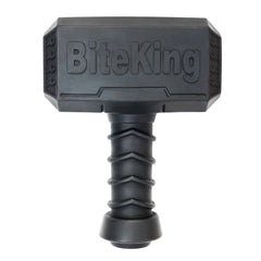 BiteKing vue avant du jouet noir et solide montrant la forme hammer et la durabilité