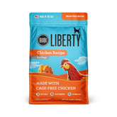 BIXBI Liberty face avant du paquet montrant la formule poulet et bénéfice qualité