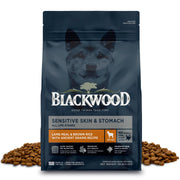 Blackwood sac avant montrant l’étiquette et bénéfice digestif