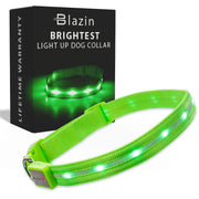 Blazin collier face montrant LEDs brillantes pour sécurité visible