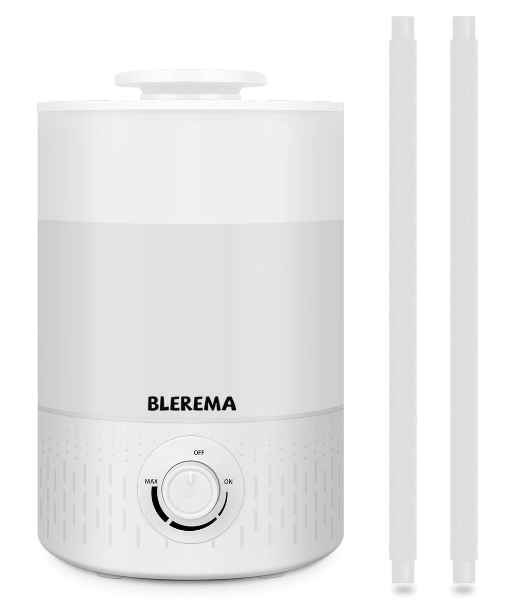 BLEREMA vue avant de l'humidificateur compact montrant un design sans fuite pour tranquillité