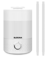 BLEREMA vue avant de l'humidificateur compact montrant un design sans fuite pour tranquillité