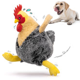 BluBrk poule peluche vue avant, attire l’attention pour jouer