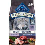 Blue Buffalo emballage avant montrant recette agneau sans volaille pour confiance