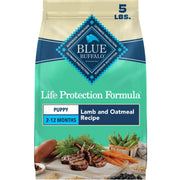 Blue Buffalo sac avant montrant agneau et bénéfice nutritionnel