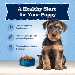 Blue Buffalo chiot mangeant Baby BLUE montrant digestion facile