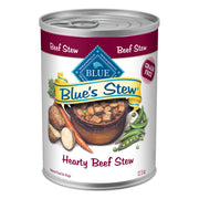 Blue Buffalo boîte ouverte montrant morceaux de bœuf appétissants et sauce