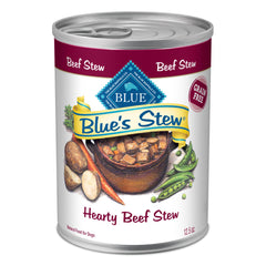 Blue Buffalo boîte ouverte montrant morceaux de bœuf appétissants et sauce