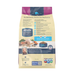Blue Buffalo gros plan croquette montrant texture et appétence pour chien senior