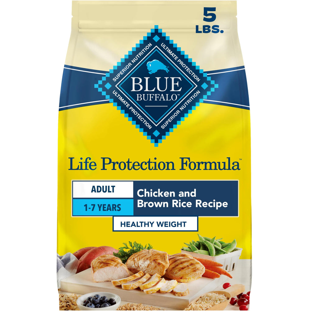 Blue Buffalo emballage avant 5 lb montrant la formule Healthy Weight