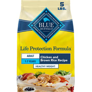 Blue Buffalo emballage avant 5 lb montrant la formule Healthy Weight