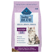 Blue Buffalo image avant du sac 2 lb montrant la recette poulet pour croissance