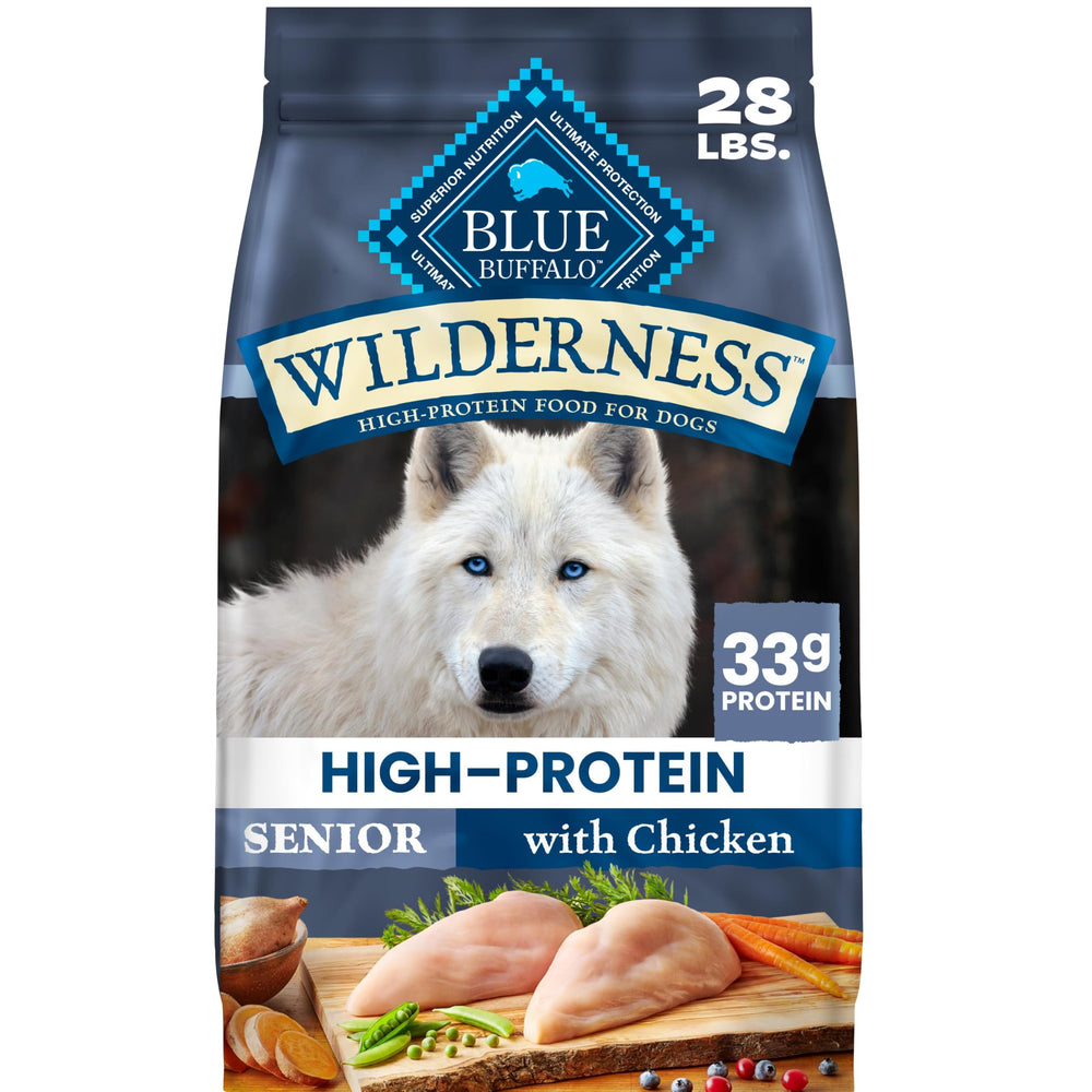 Blue Buffalo emballage avant montrant recette poulet bénéfice nutritionnel