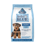 Blue Buffalo emballage avant 4 lb montrant recette poulet et riz, rassure qualité