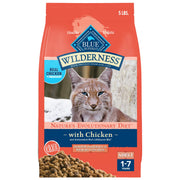 Blue Buffalo emballage avant montrant poulet et bénéfices nutritionnels