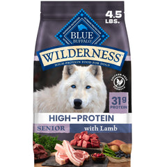 Blue Buffalo emballage avant 4,5 lb montrant produit et avantage nutritionnel