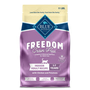 Blue Buffalo sac face montrant la recette Freedom poulet bénéfice nutritionnel