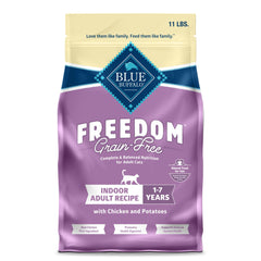 Blue Buffalo sac face montrant la recette Freedom poulet bénéfice nutritionnel