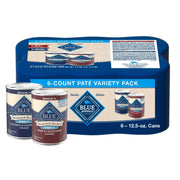 Blue Buffalo emballage avant montrant variété pack et bénéfice nutritionnel