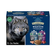 Blue Buffalo pack devant montrant 12 sachets pour varier les repas