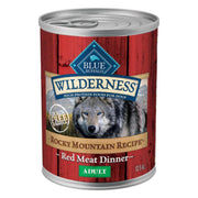 Blue Buffalo packaging avant montrant recette Rocky Mountain et avantage sans céréales