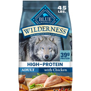 Blue Buffalo paquet avant montrant formule riche en protéines et bénéfice énergie