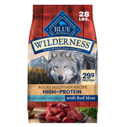Blue Buffalo sac face avant montrant recette Rocky Mountain et bénéfice nutritionnel