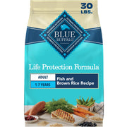 Blue Buffalo sachet avant plan montrant emballage clair et bénéfice nutritionnel