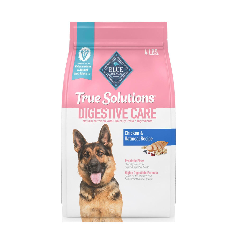 Blue Buffalo sachet face montrant la formule digestive et bénéfice digestion douce