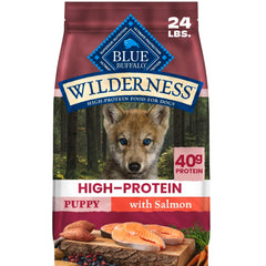 Blue Buffalo sachet face montrant formulation puppy et bénéfice nutritionnel